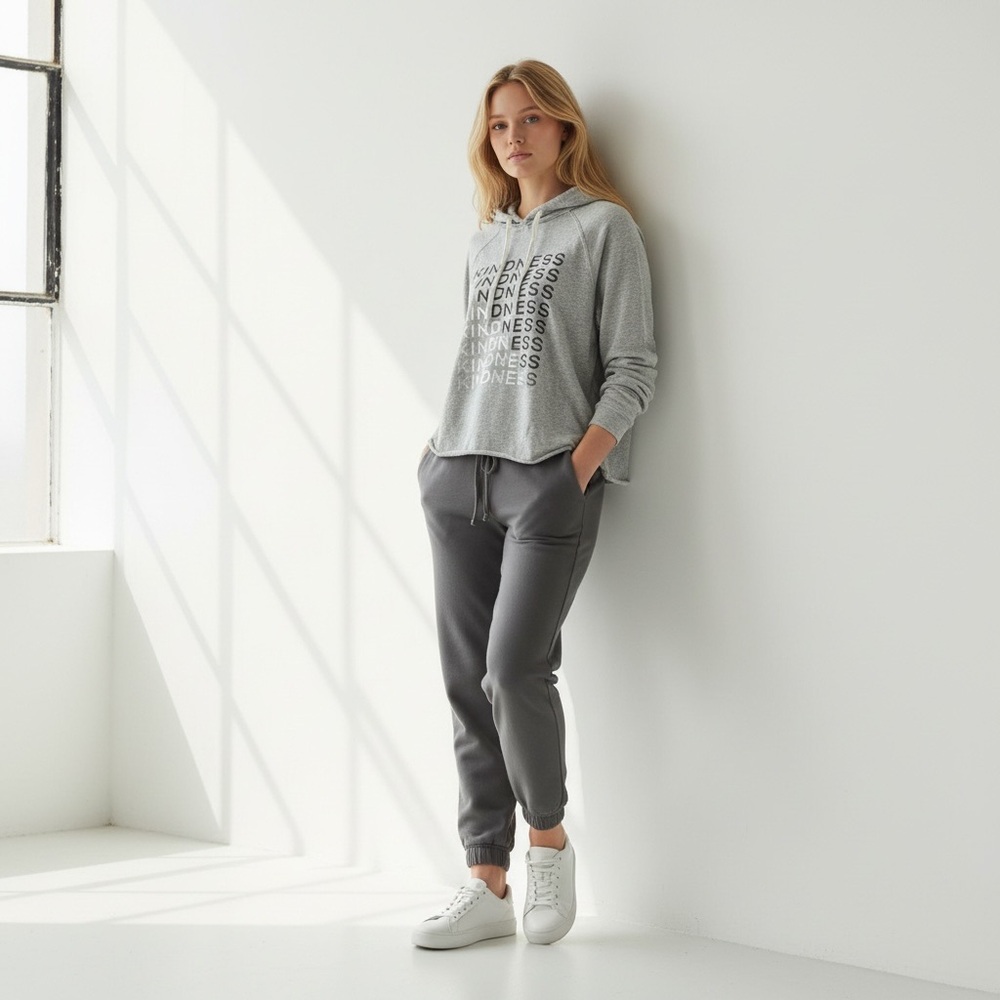 Grayson Threads Gray Kindness Graphic Hoodie Sweatshirt Large